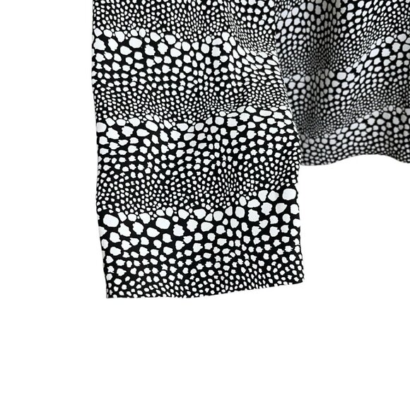 Talbots Black White Dot Blouse 2X | Tie Hem Pullover - Picture 3 of 9